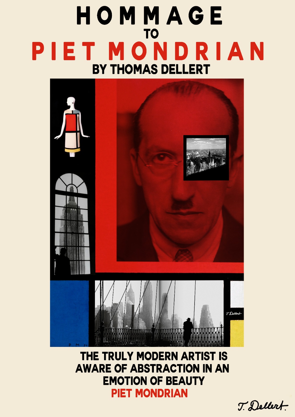 PORTRAIT OF PIET MONDRIAN by Thomas Dellert  copy